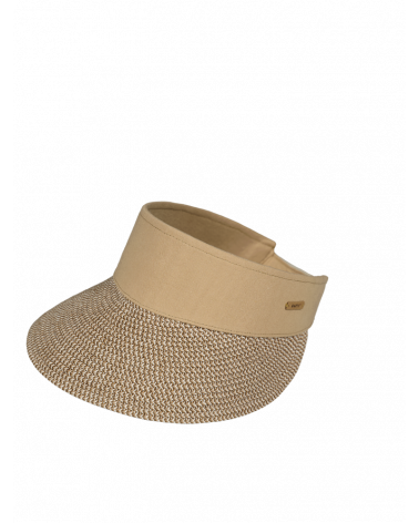 Visière de plage en paille Barts modèle Vesder beige - Chapo & Co