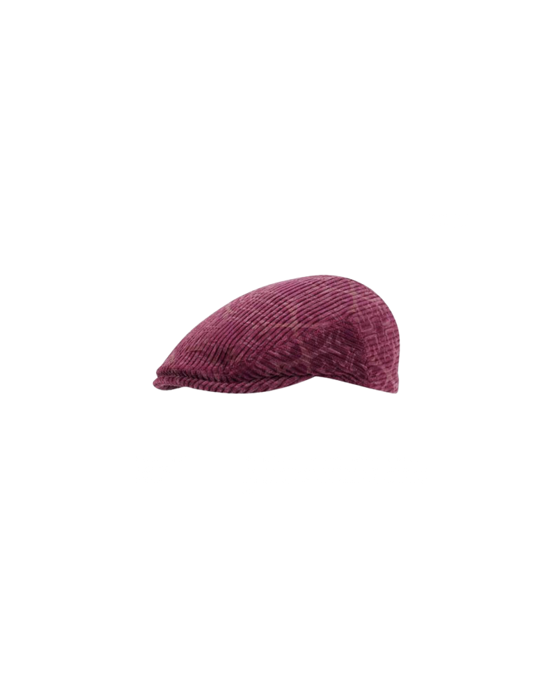 Casquette plate en velours avec impression laser coloris Bordeaux
