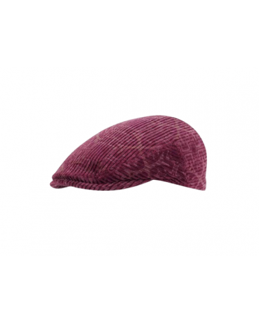 Casquette plate en velours avec impression laser coloris Bordeaux