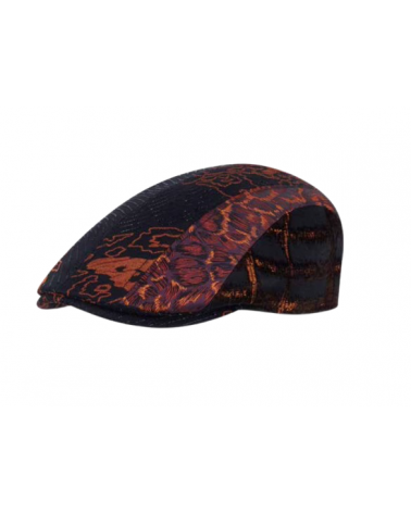 Casquette plate pour l'hiver modèle John patchwork Jacquard - Alfonse d'Este
