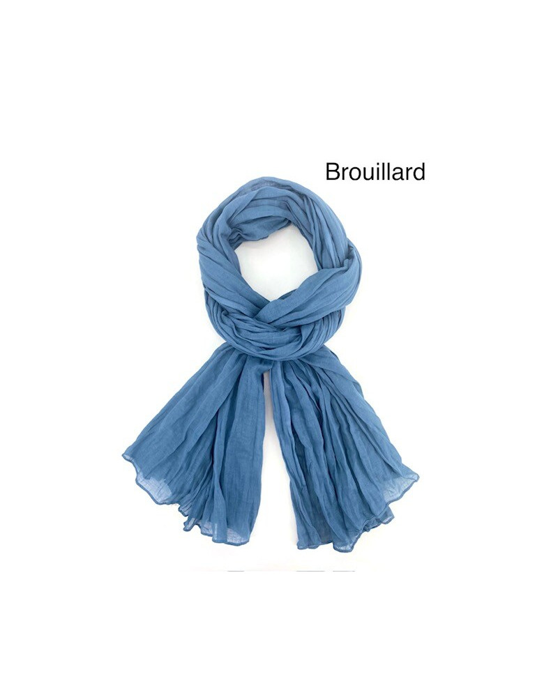 Foulard chèche en 100% coton indien coloris uni - Chapo & Co
