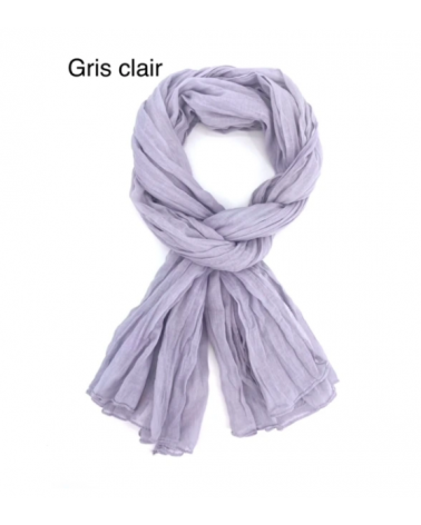 Foulard chèche en 100% coton indien coloris uni - Chapo & Co