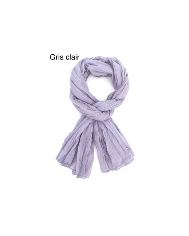 Foulard chèche en 100% coton indien coloris uni - Chapo & Co