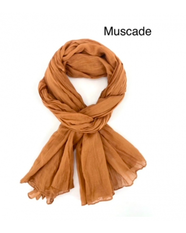 Foulard chèche en 100% coton indien divers coloris uni - Chapo & Co