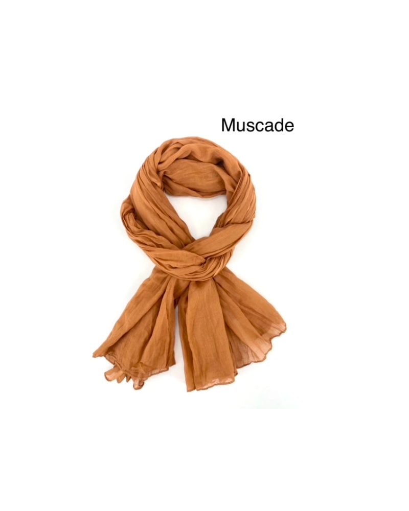 Foulard chèche en 100% coton indien divers coloris uni - Chapo & Co