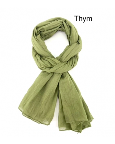 Foulard chèche en 100% coton indien divers coloris uni - Chapo & Co