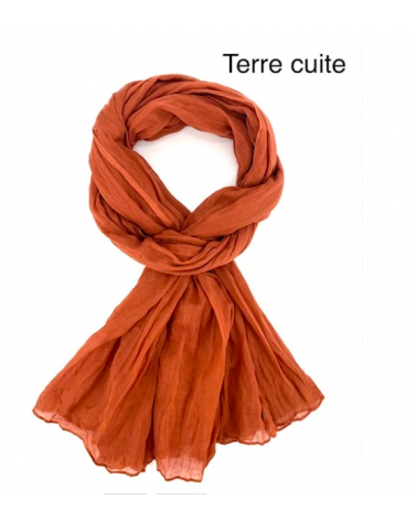 Foulard chèche en 100% coton indien divers coloris uni - Chapo & Co
