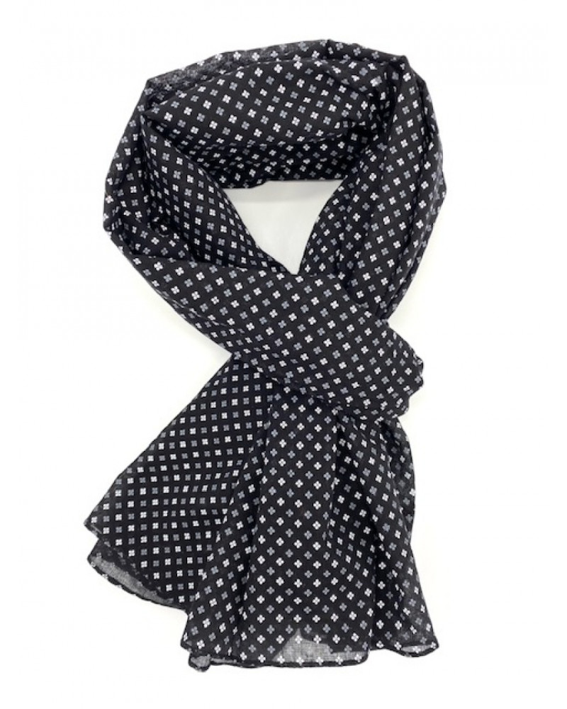 Foulard chic en coton indien pour homme coloris noir - Chapo & Co