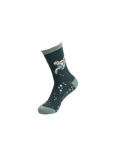 Chaussettes Wrendale Design 100% fibres de Bambou motif tortue