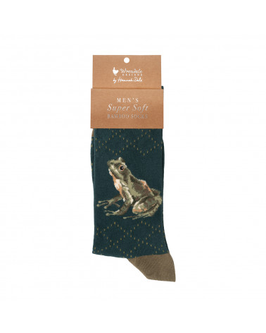 Chaussettes Hommes Wrendale en fibres de Bambou motif grenouille