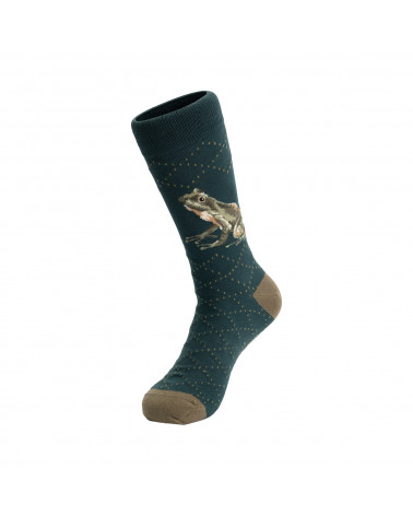 Chaussettes Hommes Wrendale en fibres de Bambou motif grenouille