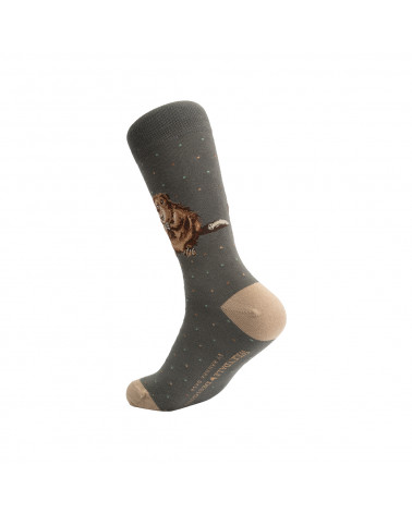 Chaussettes Hommes Wrendale en fibres de Bambou motif castor