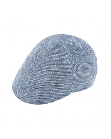 Casquette 6 côtes en lin et coton coloris tendance Bleu clair - Chapo & Co