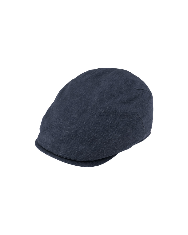 Casquette plate en lin spf50+ pour l'été coloris marine - Chapo & Co
