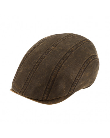 Casquette 6 pans en coton délavé effet vintage coloris marron - Chapo & Co