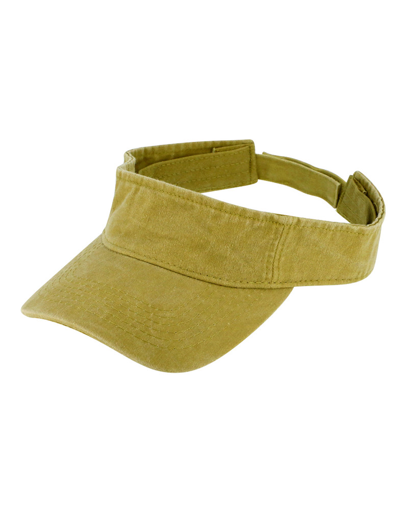 Visière de sport ou pour le golf en coton lavé coloris jaune curry