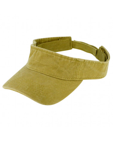 Visière de sport ou pour le golf en coton lavé coloris jaune curry