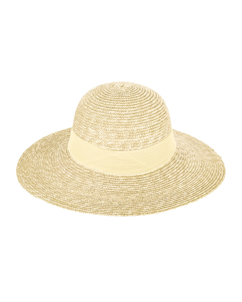Chapeau capeline en 100% paille florentine coloris naturel