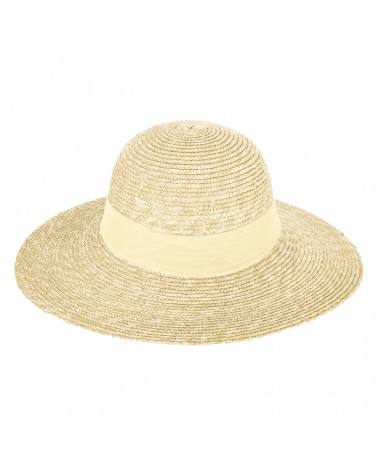Chapeau capeline en 100% paille florentine coloris naturel