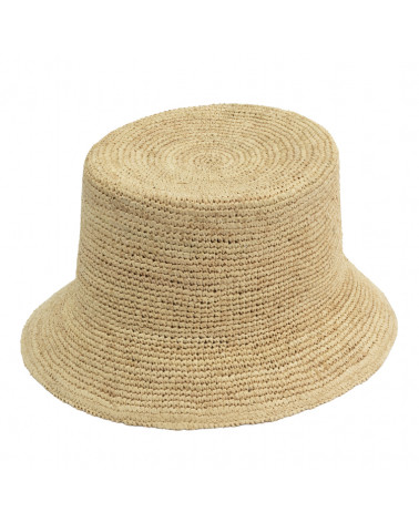 Chapeau de paille forme bob en paille unisexe - Chapo & co