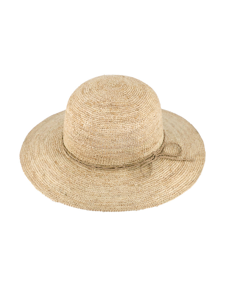 Capeline souple façon crochet en raphia coloris naturel - Chapo & Co