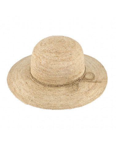 Capeline souple façon crochet en raphia coloris naturel - Chapo & Co