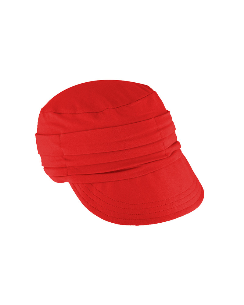 Casquette femme en coton bio coloris rouge – Style marin chic et confortable