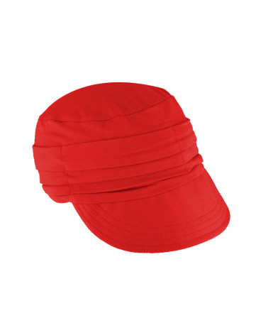 Casquette femme en coton bio coloris rouge – Style marin chic et confortable
