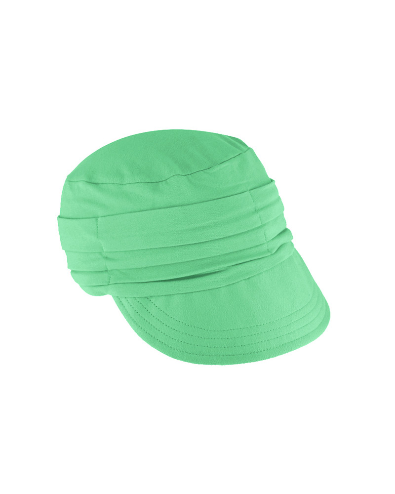 Casquette femme en coton bio coloris vert – Style marin chic et confortable