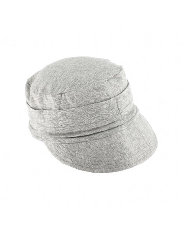 Casquette femme en coton bio coloris gris clair – Style marin chic et confortable