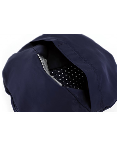 Chapeau de pluie forme bob coloris marine avec imprimé pois - Chapo & Co