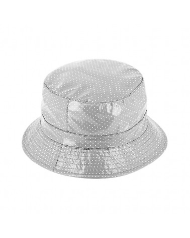 Chapeau de pluie forme bob coloris rose avec imprimé pois - Chapo & Co