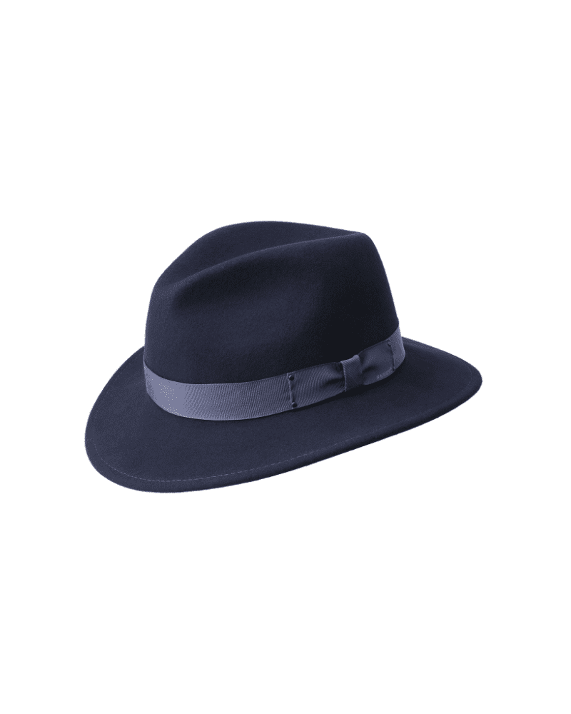 Chapeau Fedora en feutre modèle curtis coloris marine - Bailey