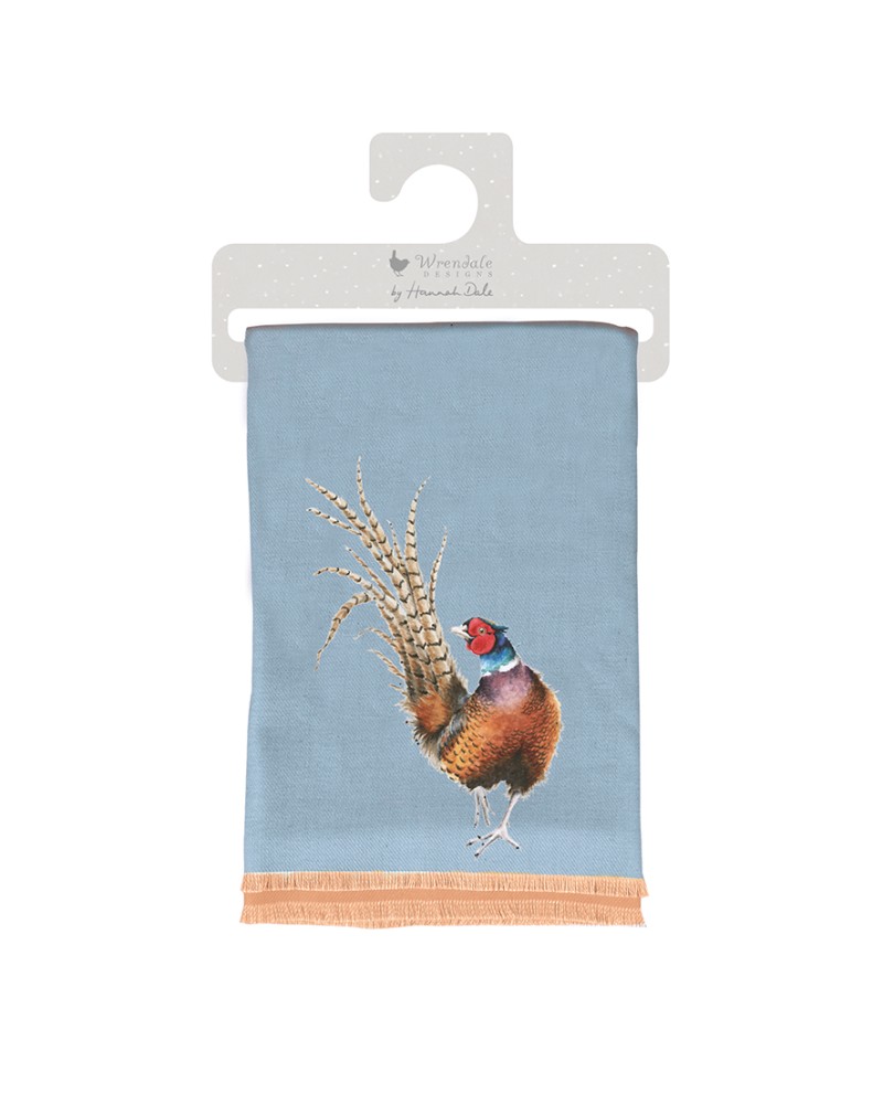 Grande écharpe douce motif animalier Faisan - Wrendrale design