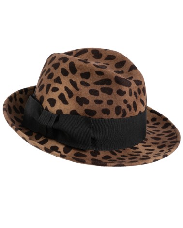 CHAPEAU FEUTRE TRILBY LEOPARD - CHAPO & CO MONTARGIS