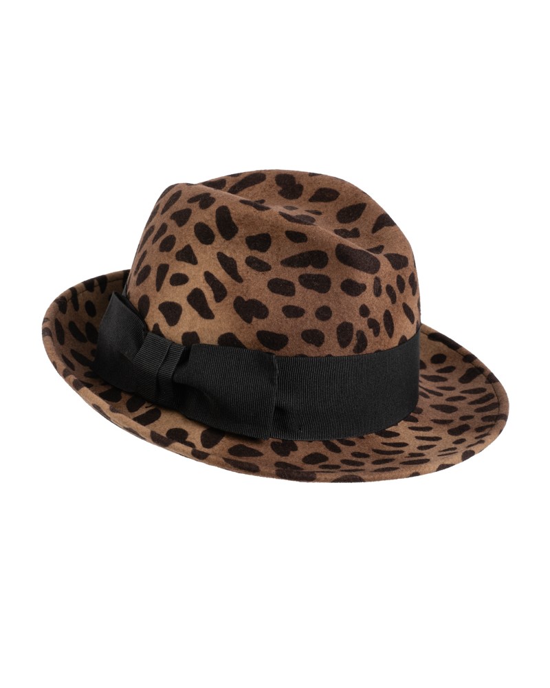 CHAPEAU FEUTRE TRILBY LEOPARD - CHAPO & CO MONTARGIS