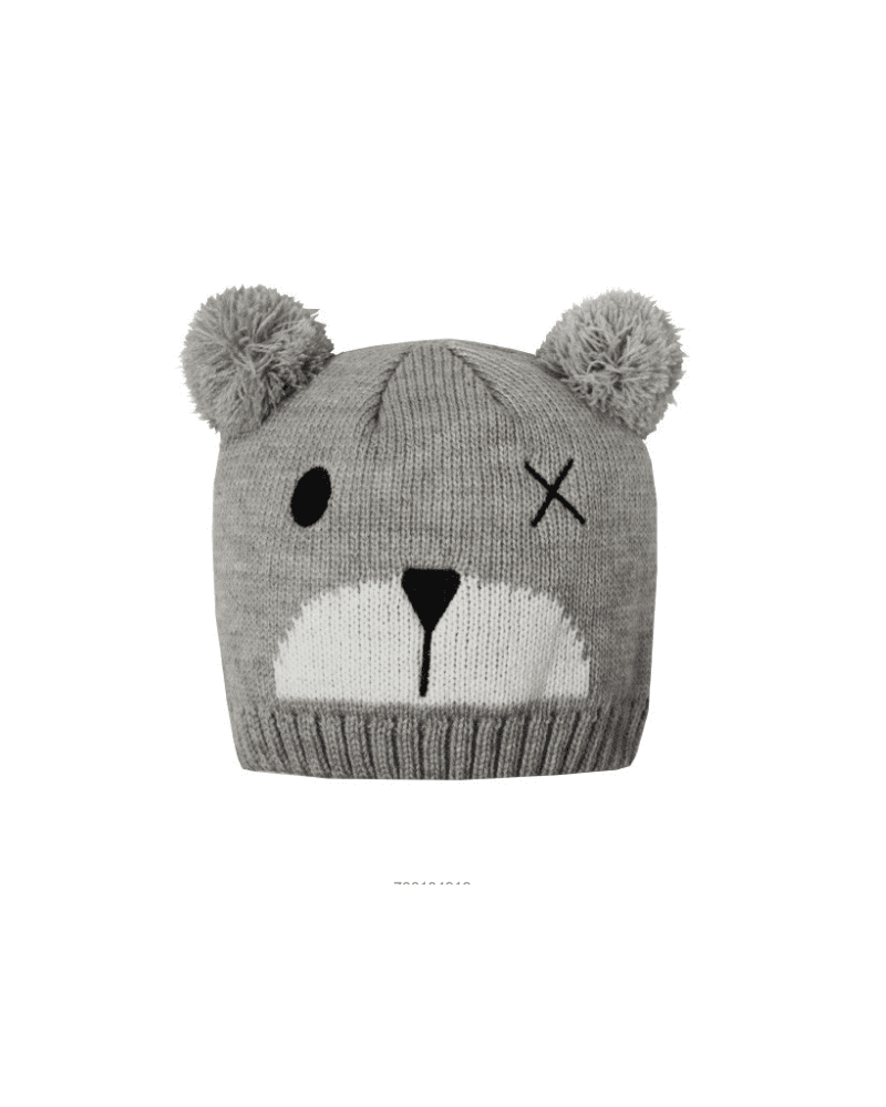 Bonnet pour enfant petit ourson gris - Chapo & Co