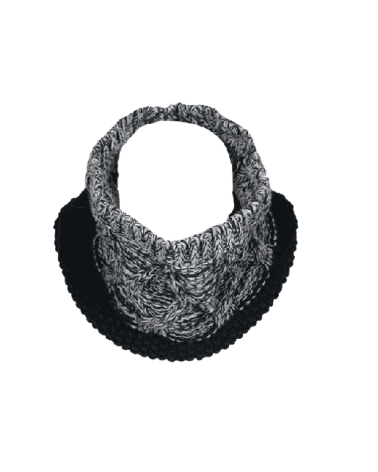 Snood tour de cou tricot pour homme coloris gris et noir- Chapo & Co