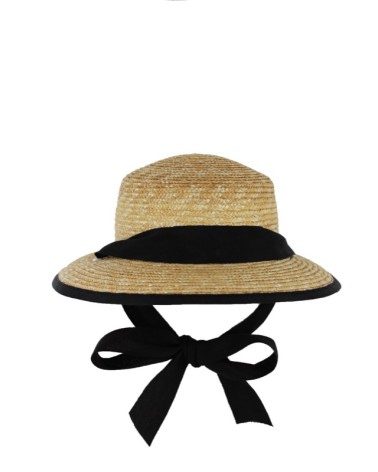 Chapeau paille forme cloche avec bandeau amovible noir - Chapo & Co Montargis