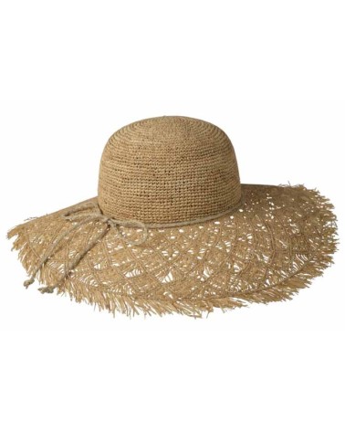 Chapeau de paille forme capeline en macramé - Chapo & Co Montargis