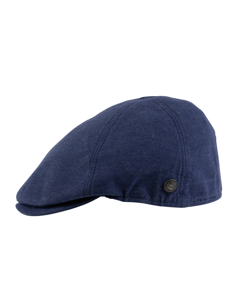 Casquette plate forme Gatsby coloris marine en coton - Chapo & Co