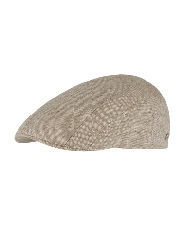 Casquette plate Fléchet en lin coloris beige - Chapo & Co