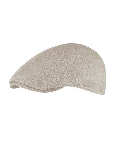 Casquette plate pour homme en lin coloris beige Fléchet - Chapo & Co