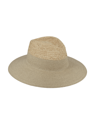 Chapeau forme Traveller en paille bicolore Fléchet - Chapo & Co