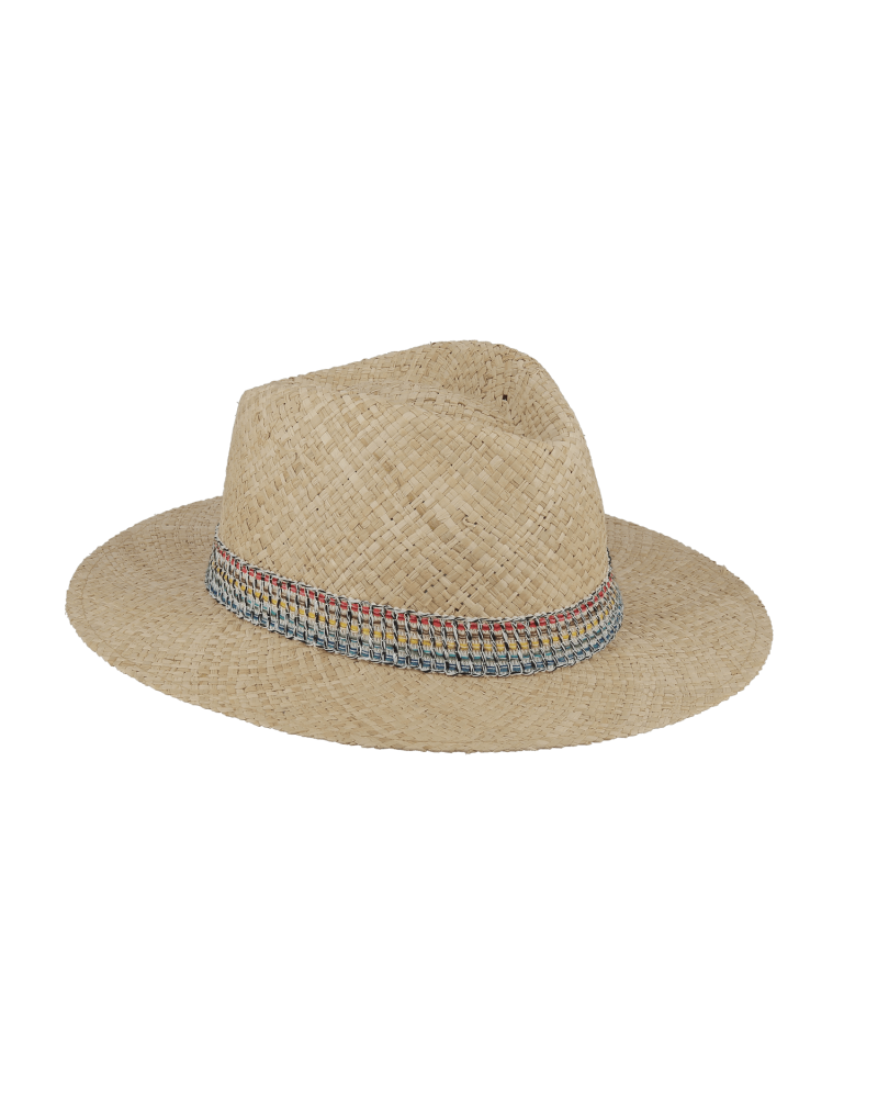 Chapeau forme Fedora en paille raphia Mby Fléchet - Chapo & Co