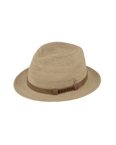 Chapeau forme Fedora en 100% raphia qualité extra  fine Fléchet - Chapo & Co