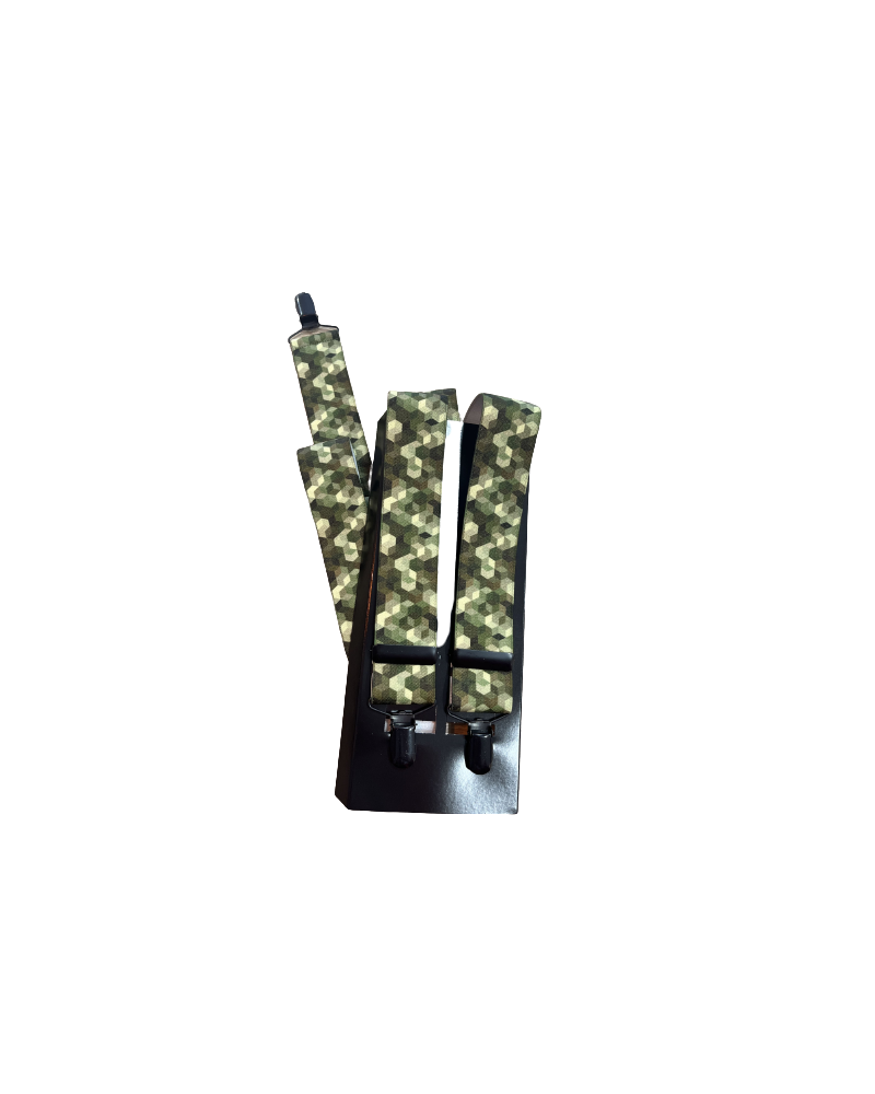 Bretelles Lindenmann avec motif militaires coloris kaki - Chapo & Co