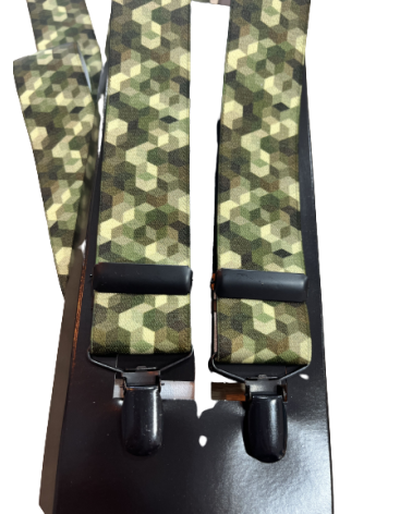 Bretelles Lindenmann avec motif militaires coloris kaki - Chapo & Co