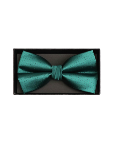 Coffret noeud papillon et sa pochette assortie coloris vert sapin