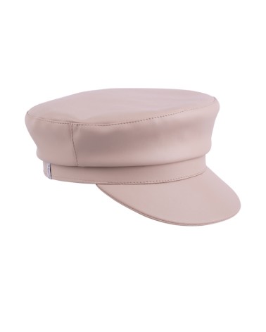 Casquette de marin femme en similicuir beige - Chapo & Co